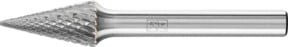 PFERD Hartmetall Frässtift Spitzkegel SKM Farbe Silber Durchmesser: 10 mm, Länge: 20 mm, Schaft-Durchmesser: 6 mm, Körnung: mittel fein - Bild 1