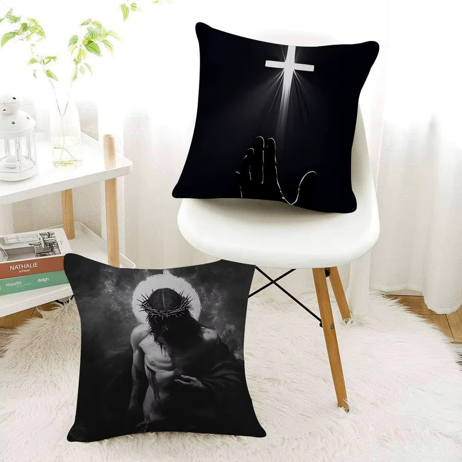 Beast Kingdom Kissenbezug Son Of God Jesus Cross Holy Light, Schwarz, B/T/H: 30 x 30 x 30 cm - Bild 3