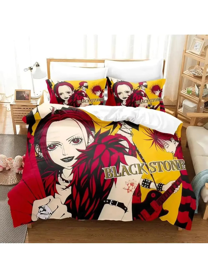 Anime NANA Bettwäsche Set mit Bettbezug und Kissenbezug in Gelb für Erwachsene und Kinder - Bild 2