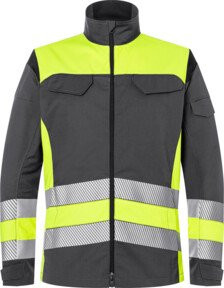 Kübler Reflectiq Warnjacke Klasse 1 in Warngelb und Anthrazit, Größe XL - Bild 1