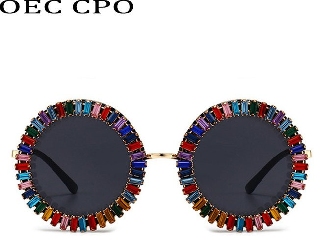 OEC CPO Sonnenbrille, Rund, Vollrand, Metall, Schwarz, Unisex - Bild 1
