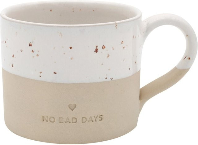 Eulenschnitt Tasse No Bad Days, Keramiktasse in Weiß, 220 ml - Bild 1