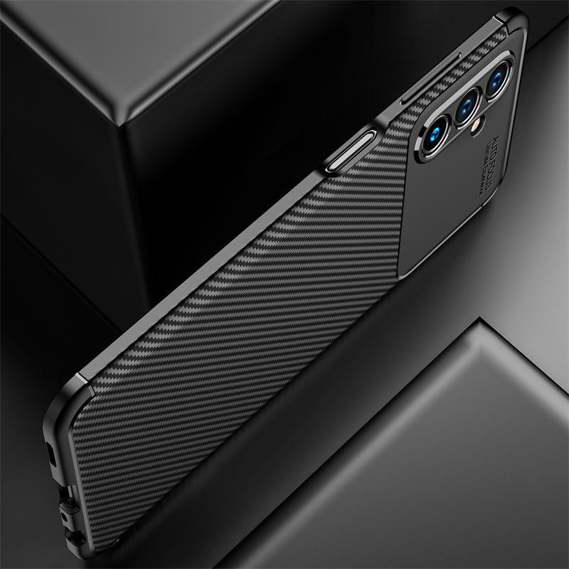 Business Carbonfaser TPU Weiche Schutzhülle für Samsung Galaxy A56 A36 A26 A16 5G in Schwarz - Bild 3