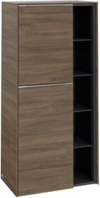 Villeroy & Boch Mittelschrank Subway 3.0 mit Glastüren in Grau und Braun, B/H/T: 120 x 57,4 x 36,2 cm - Bild 1