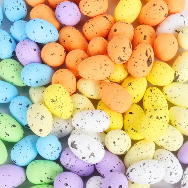 joy-enlife Schaum Ostereier mit Tauben-Motiv in Pink und Multicolor für DIY Ostern Dekorationen und Kindergeschenke (20 Stück) - Bild 1