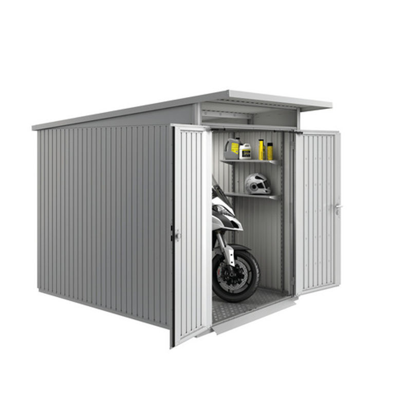 Biohort Gerätehaus AvantGarde aus Metall mit Doppeltür in Silber Metallic, B/H/T: 174 x 218 x 254 cm - Bild 2
