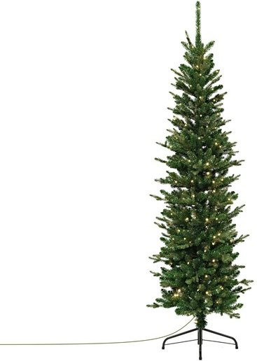 ECD Germany Künstlicher Weihnachtsbaum mit warmweißer LED-Lichterkette, Grün, Höhe: 180 cm - Bild 1