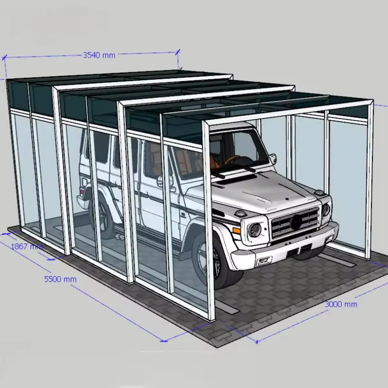 OUCEY Mobiles faltbares elektrisches Carport mit Teleskopfunktion als intelligenter automatischer Wintergarten und Garagen-Vordach - Bild 3