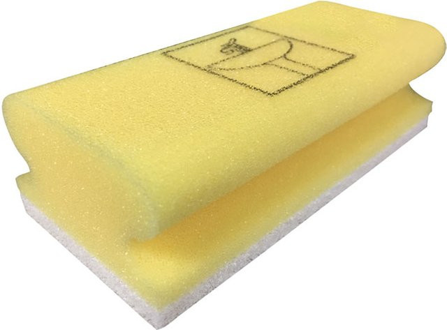 Küchenprofi Profi Power HACCP Pad-Schwamm Vlies SANITÄR, Gelb mit Piktogramm, 1 Stück - Bild 1