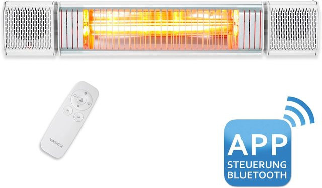 VASNER Appino BEATZZ Bluetooth Infrarot-Heizstrahler mit Musik Box 2000 W Weiß - Bild 1