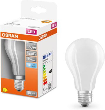 Osram Retrofit Classic A LED Lampe E27 Kaltweiß 4000K 17W (entspricht 150W) Durchmesser: 7,0 cm, Länge: 11,8 cm - Bild 2