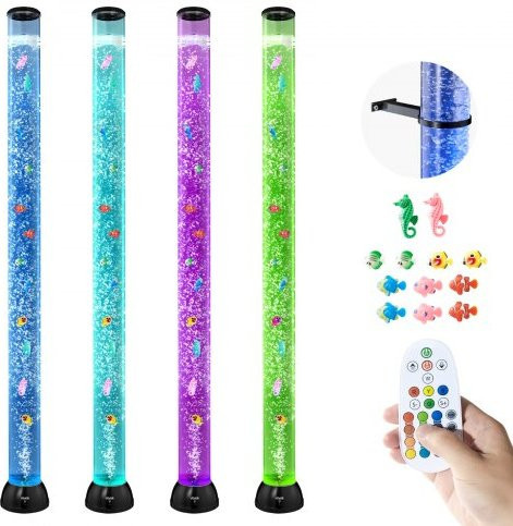 VEVOR Bubble Tube Lampe mit 16 RGB Farbeeffekten, 150 cm Höhe, Multicolour, mit Fernbedienung und USB-Anschluss - Bild 1