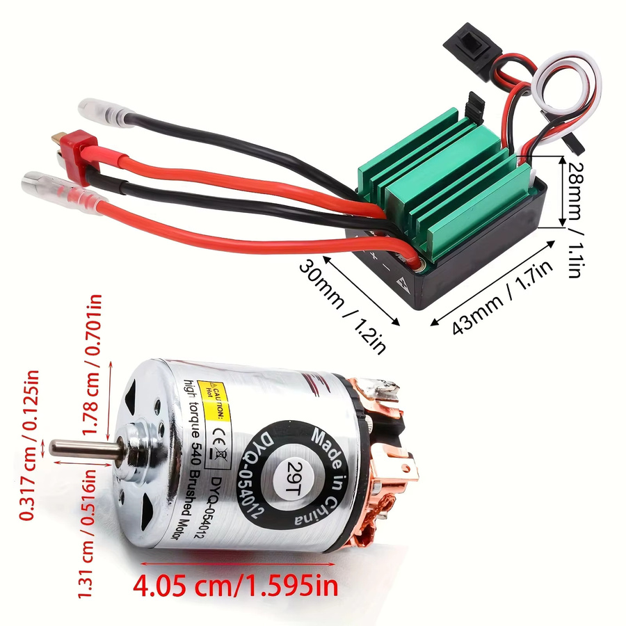 RCXAZ 540 RC Bürstenmotor 320 A Regler für 1/10 RC Auto/Boot Crawler - Bild 5