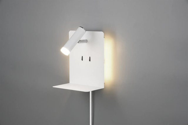 Trio LED-Wandleuchte Element in Weiß Matt aus Metall mit verstellbarem Licht für das Bett - Bild 1