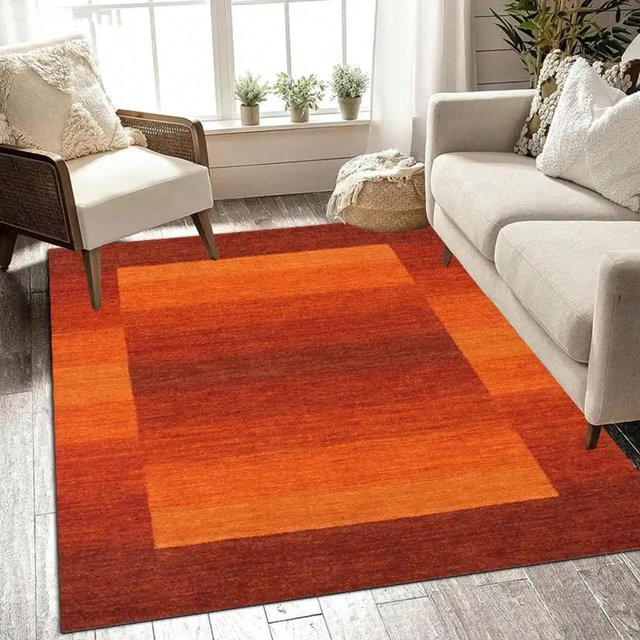 Lodestar Teppich mit Leopardenmuster in Orange, B/B: 120 x 160 cm - Bild 1