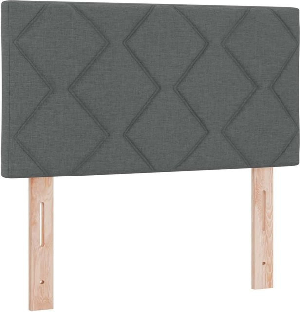 vidaXL Kopfteil für das Bett in Grau mit integrierter Beleuchtung und Polsterung aus Stoff, Breite: 80 cm, Tiefe: 7 cm, Höhe: 88 cm - Bild 1
