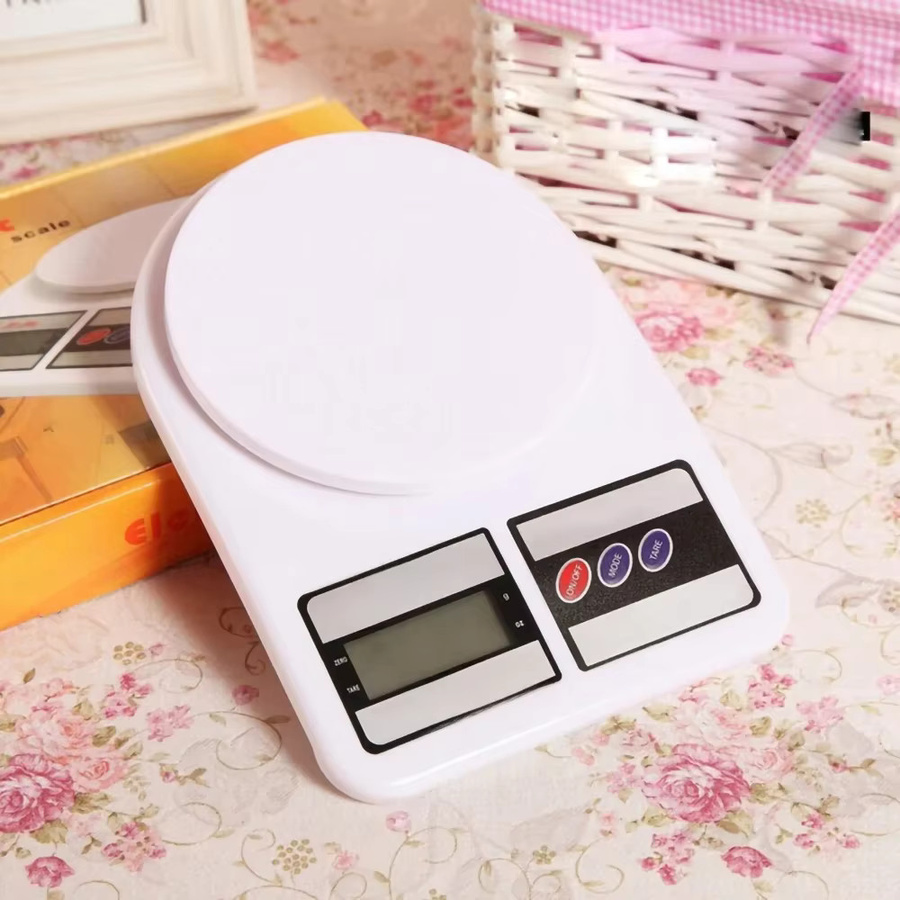 Digitale Küchenwaage hochpräzise für Lebensmittel und medizinische Materialien, Weiß, bis 10 kg - Bild 1