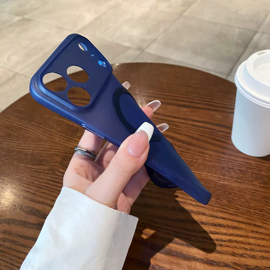 Loobival MagSafe Ultra Slim Handyhülle für iPhone 12 bis 17 Pro Max in Blau mit magnetischer kabelloser Ladefunktion aus weichem TPU - Bild 3