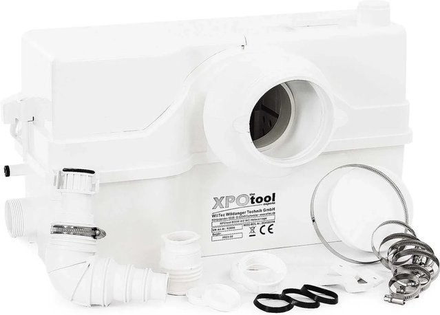Xpotool 4/2 Kleinhebeanlage mit 800W Häcksler für WC, Schmutzwasser und Fäkalien, DN100, Weiß - Bild 1