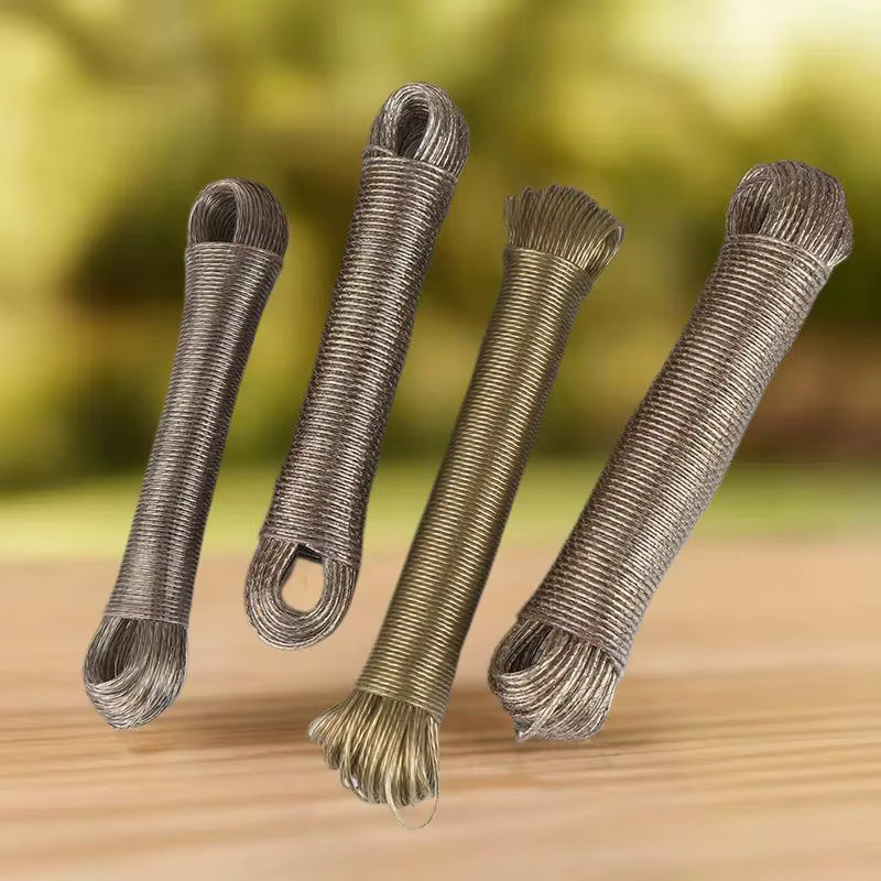Sommer6 Wäscheleine aus Stahl mit PVC-Beschichtung für Outdoor, Garten und Camping - Bild 2