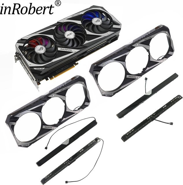 Asus ROG STRIX Shell mit RGB Licht in Schwarz für GeForce RTX 3060Ti 3070 3070Ti 3080 3080Ti 3090 und RX 6700XT 6750XT 6800 - Bild 1