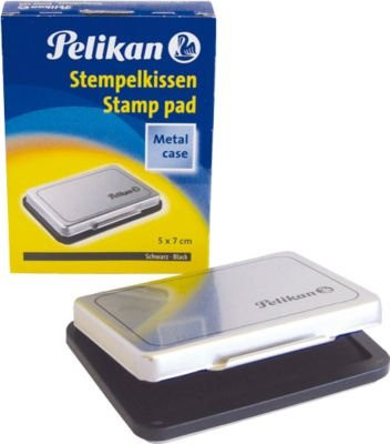 Pelikan Stempelkissen Gr. Nr. 3 in Schwarz für Gummi- und Polymerstempel mit Metallicgehäuse, Breite: 5 cm, Tiefe: 7 cm - Bild 2
