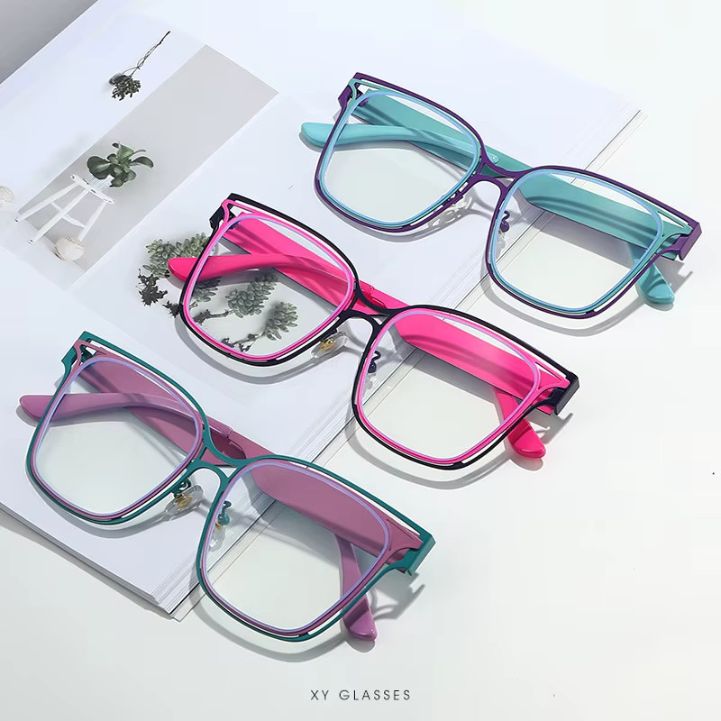 Kunkka coco Korrektionsbrille, quadratisch, Metall, Vollrand, Unisex, multicolour - Bild 1