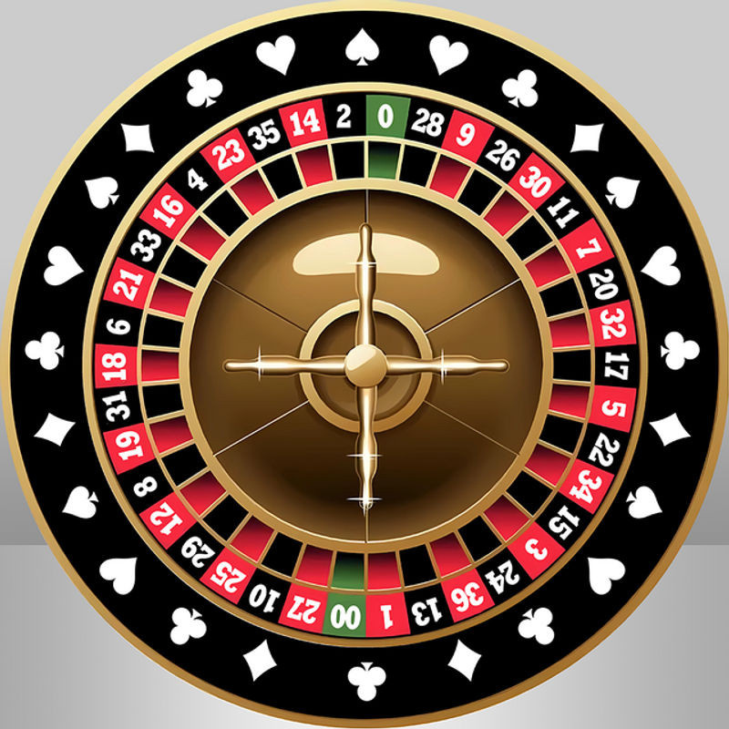 Sensfun Casino Party Dekoration Runde Hintergrund Abdeckung für Geburtstag in Rot, Schwarz und Gold - Bild 1