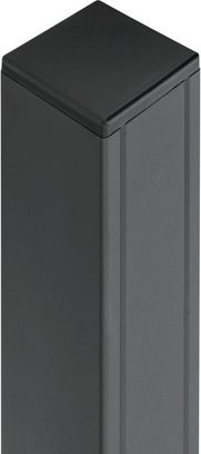 Alu-Pfosten aus Aluminium in Grau, B/T/H: 6,8 x 6,8 x 185 cm - Bild 1