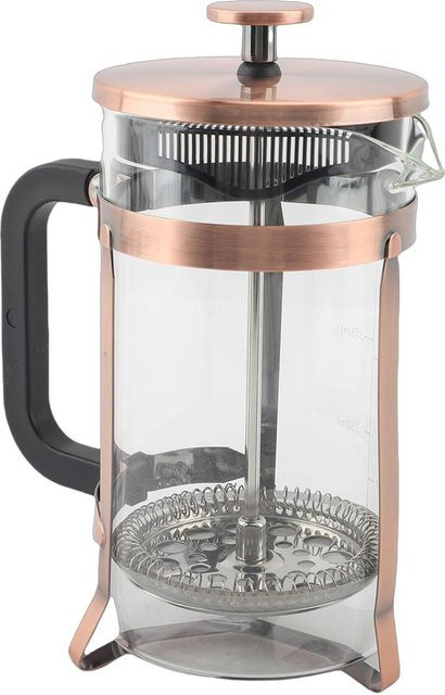 Koogeelife French Press Kaffeebereiter aus transparentem Borosilikatglas mit 2 Netzfiltern, Type 1 - Bild 1