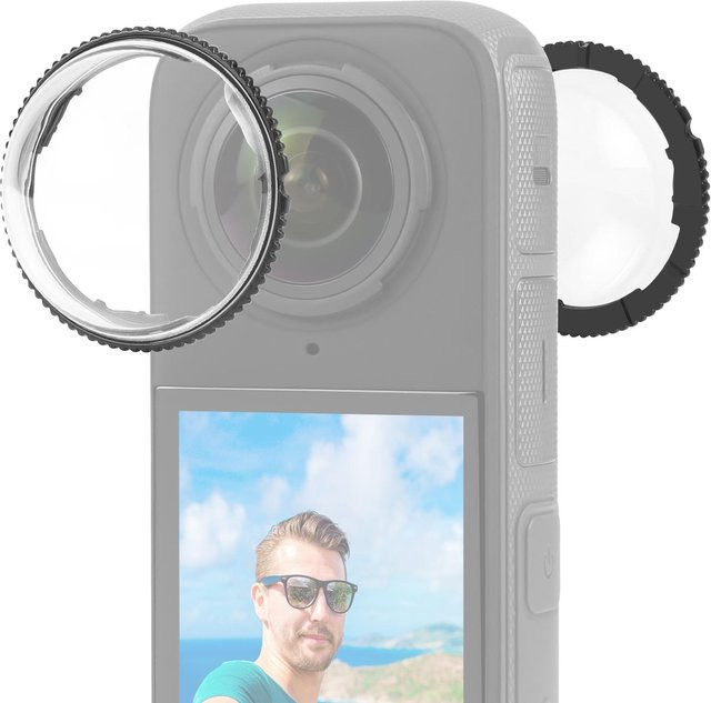 PULUZ PU989T Transparenter Objektivschutz als Ersatz-Objektivdeckel für die Insta360 X4 Action Camera - Bild 1