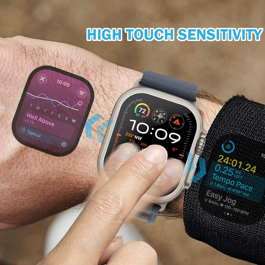 Apple Hydrogelfolie für Apple Watch Ultra, 49 mm, transparent, Unisex - Bild 2
