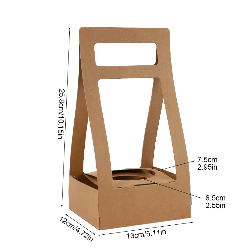 5er Set Kraftpapier-Blumenboxen für Rosen und Blumensträuße als Geschenkverpackung für Hochzeiten und Geburtstage - Bild 2