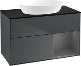 V&B Waschtischunterschrank Finion 100 mit Wandbeleuchtung, lackiert, Breite: 100 cm, Höhe: 50,1 cm, Tiefe: 50,1 cm - Bild 1