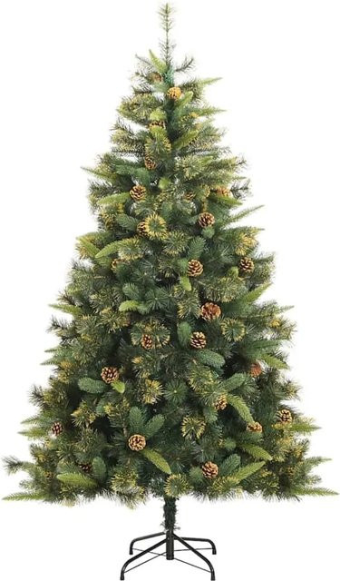 vidaXL Künstlicher Weihnachtsbaum mit Tannenzapfen in Grün, Höhe: 240 cm - Bild 1