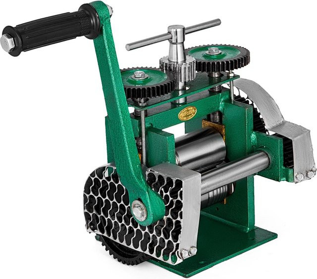 Manuelle Schmuckpresse von Buying Solutions, MB als kombinierte Walzmaschine mit 85 mm Walzenbreite in Grün - Bild 1