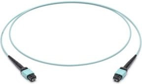 Corning LWL-Patchkabel 12F MPO PC ST/ST OM4 in Türkis, Länge: 2 m - Bild 1