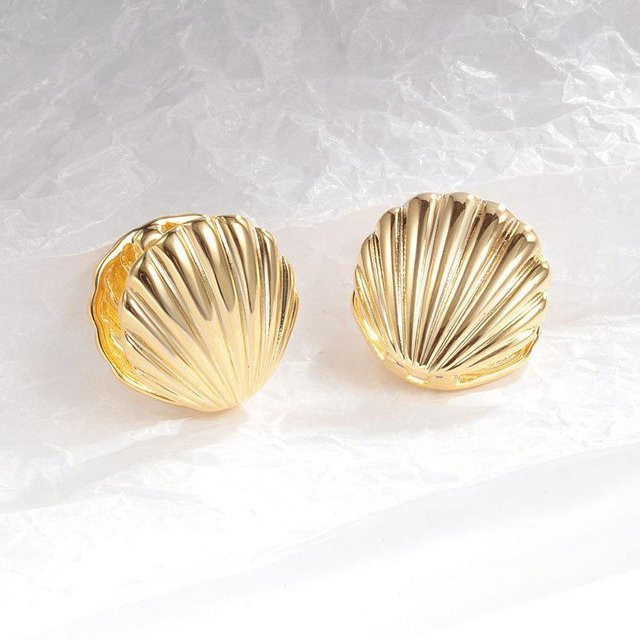 Ohrringe Vintage, Geometrische Ohrringe, Zinklegierung, Gold, Damen - Bild 1