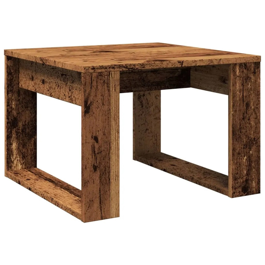 vidaXL Beistelltisch in Altholz-Optik aus Holzwerkstoff, braun, B/T/H: 50 x 50 x 35 cm - Bild 2