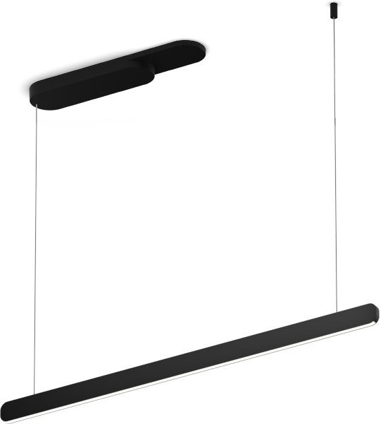 Occhio Mito linear volo 100 up LED-Pendelleuchte in Schwarz matt mit Occhio air Modul und x-tra warm LED (2200K - 3500K) - Bild 1