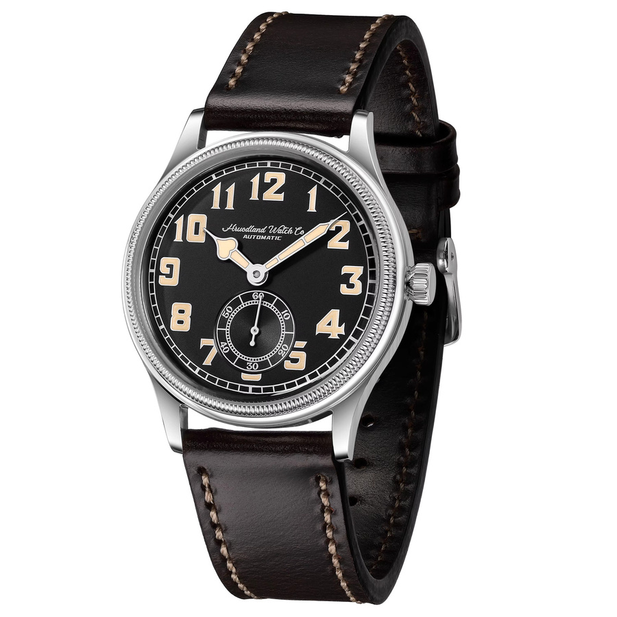 Hruodland Armbanduhr Automatik, Edelstahl, 38 mm, Herren, Schwarz - Bild 4
