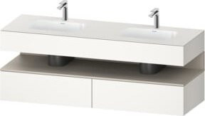 Duravit Einbauwaschtisch-Möbel-Set Qatego in Weiß, B/T/H: 160 x 55 x 60 cm - Bild 1