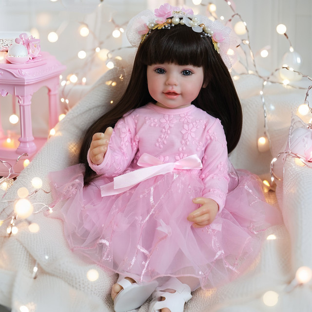 NPK Silikon-Babypuppe, Reborn Kleinkindpuppe, 55cm, Prinzessin - Bild 1