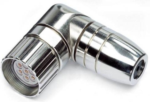 WAGO 756-9604/060-000 Sensor-Aktor-Steckverbinder unkonfektioniert M23 Buchse gewinkelt 6-polig Farbe Silber - Bild 1