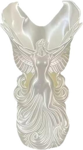 Zoeneed Engelsflügel-Stifthalter in Weiß, 3D-gedruckter skulpturaler Schreibtisch-Organizer und Make-up-Pinselhalter aus Kunststoff - Bild 1