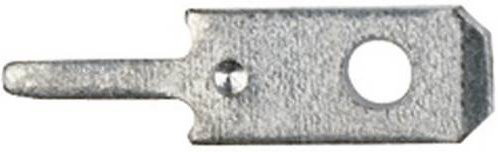 Klauke 2010 Steckzunge zum Einlöten in gedruckte Schaltungen, Farbe: Silber, Material: Metall, Steckbreite: 2.8 mm, Steckdicke: 0.8 mm, 180° - Bild 1