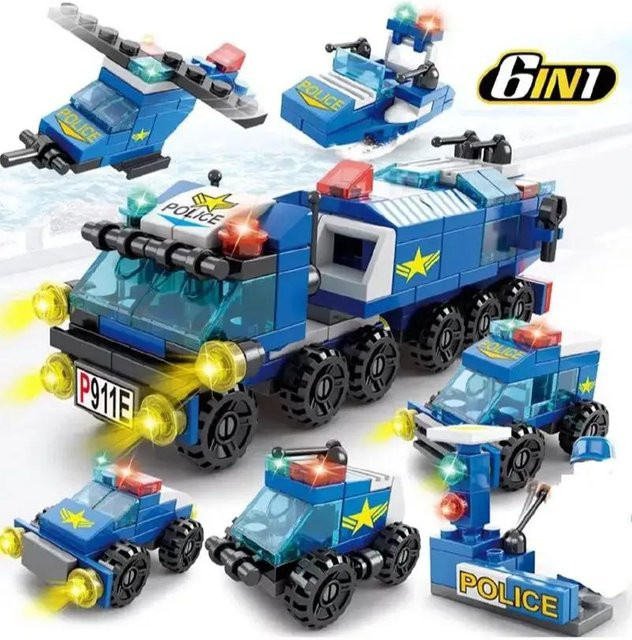 Yiran toy Stadtpolizei Auto, Bausteine, 147 Teile, ab 6 Jahren - Bild 1