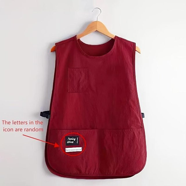 Better Life Schürze im Westenstil mit zwei tiefen Taschen in Rot - Bild 1