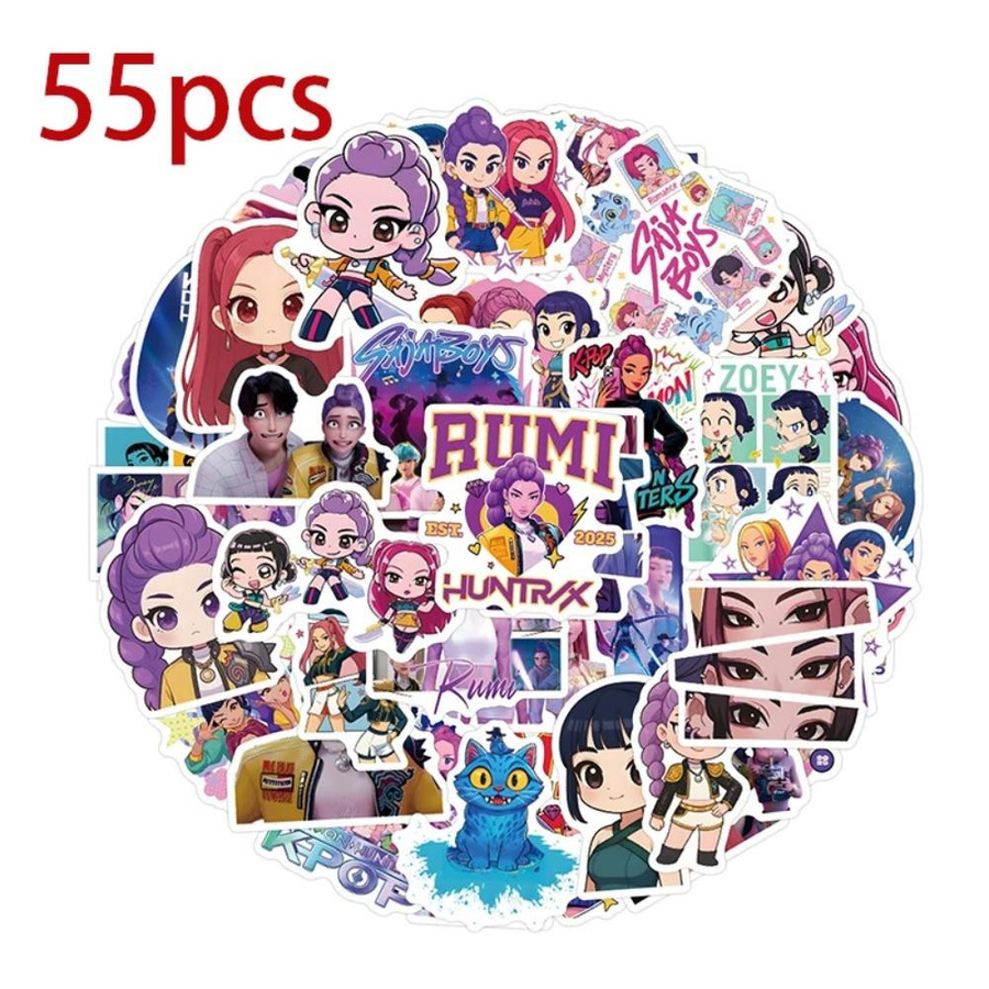 55-110 Stück KPOP Dämonenjäger Sticker aus wasserfestem PVC in Multicolour für Computer und Spielzeug - Bild 3