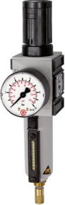 Riegler Filterregler FUTURA MB SR Mano in Grau aus Edelstahl, Anschluss G 1/2, Druckbereich 0,5-10 bar - Bild 1